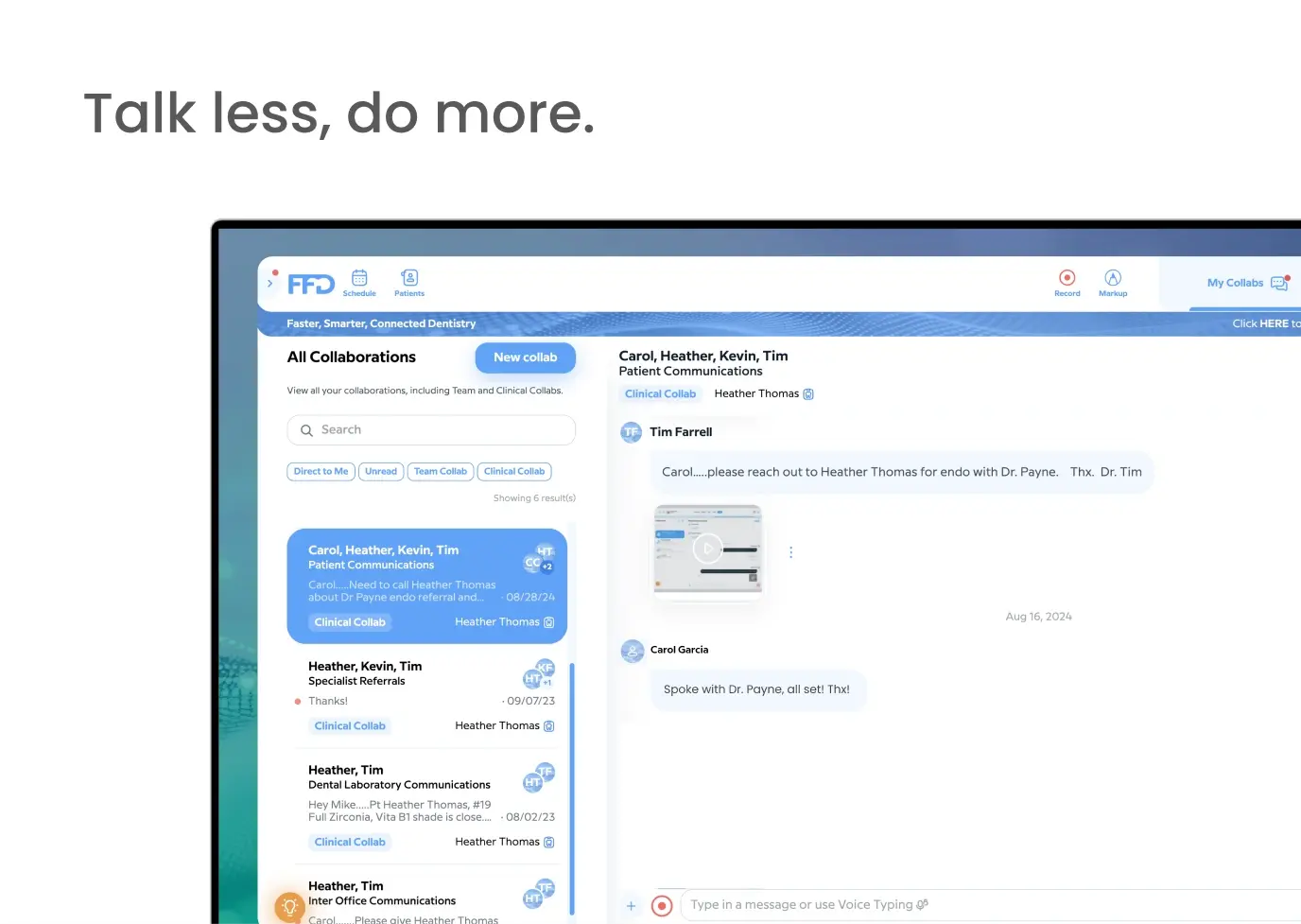 Talk less, do more.