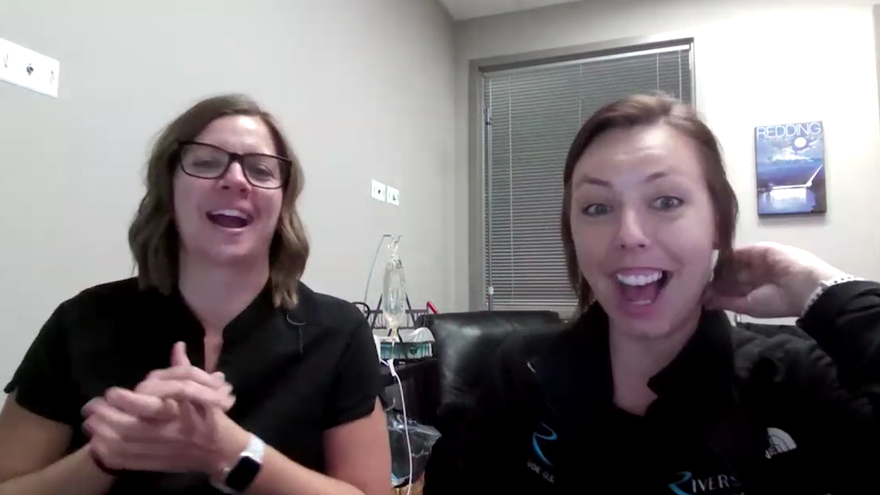 Kaitlyn Drake and Sheena Holdridge from Riverside Oral Surgery