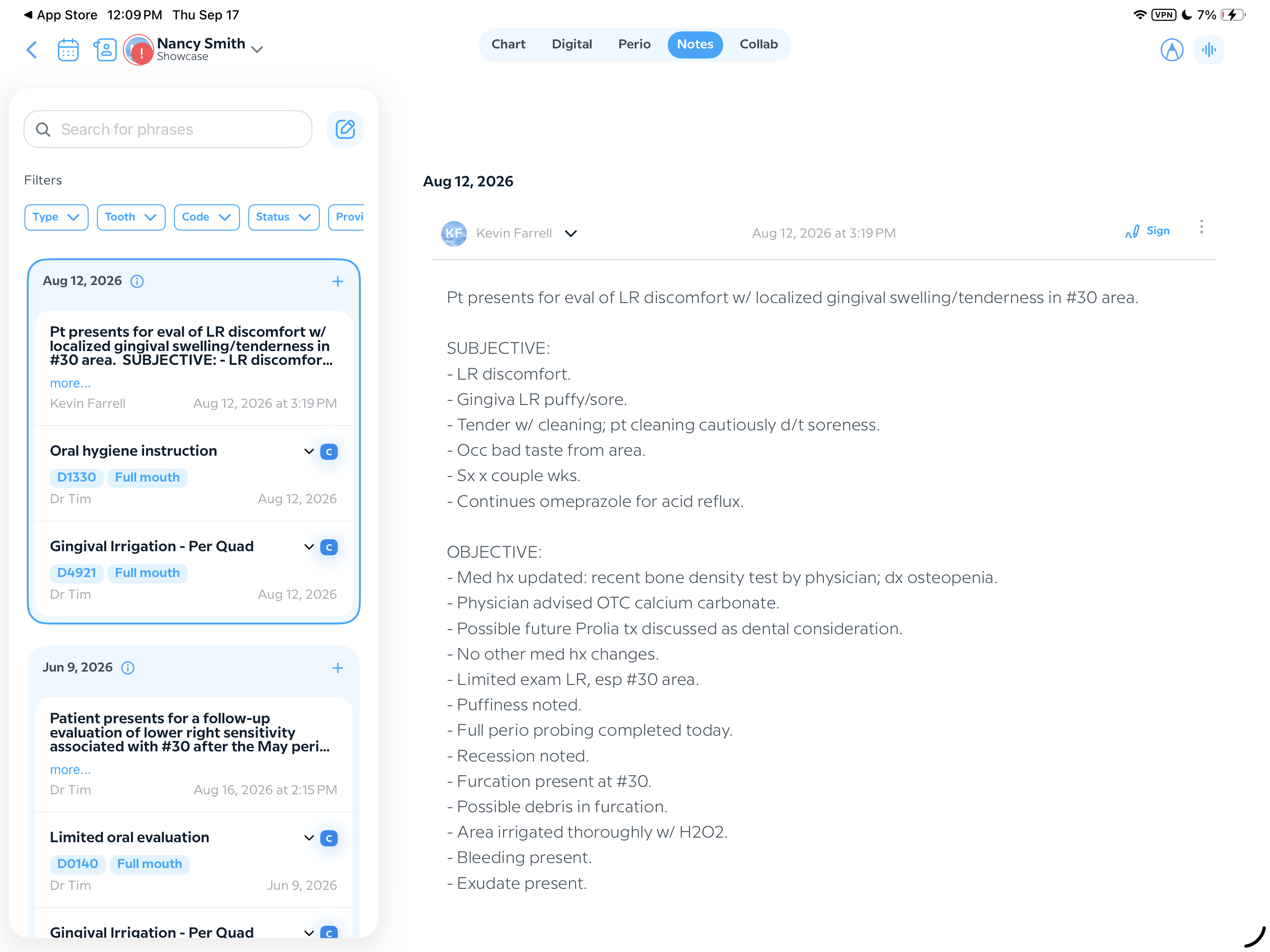 Review and sign notes on iPad